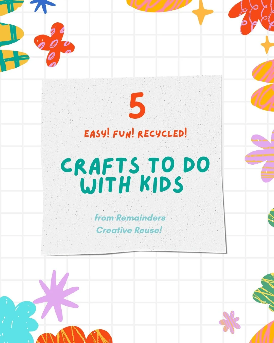 Summer&rsquo;s coming up, which means more time with kiddos outside of school! Remainders has what you need to keep &lsquo;em busy with some fun family craft time. Plus, most of these can be made with supplies that you likely have at home! 
&bull;
&b