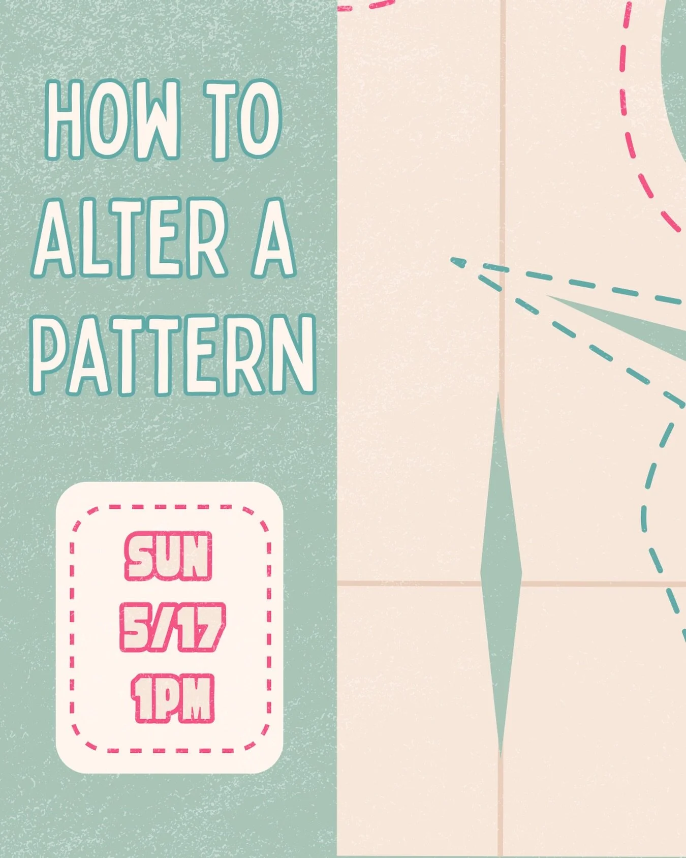 Have you ever fallen in love with a pattern only to discover that it doesn&rsquo;t quite fit you? Never fear! Our pattern alteration class is here (this Friday!) 
&bull;
Link in b!o to sign up. See ya there! 
&bull;
&bull;&bull;
&bull;&bull;&bull;
&b