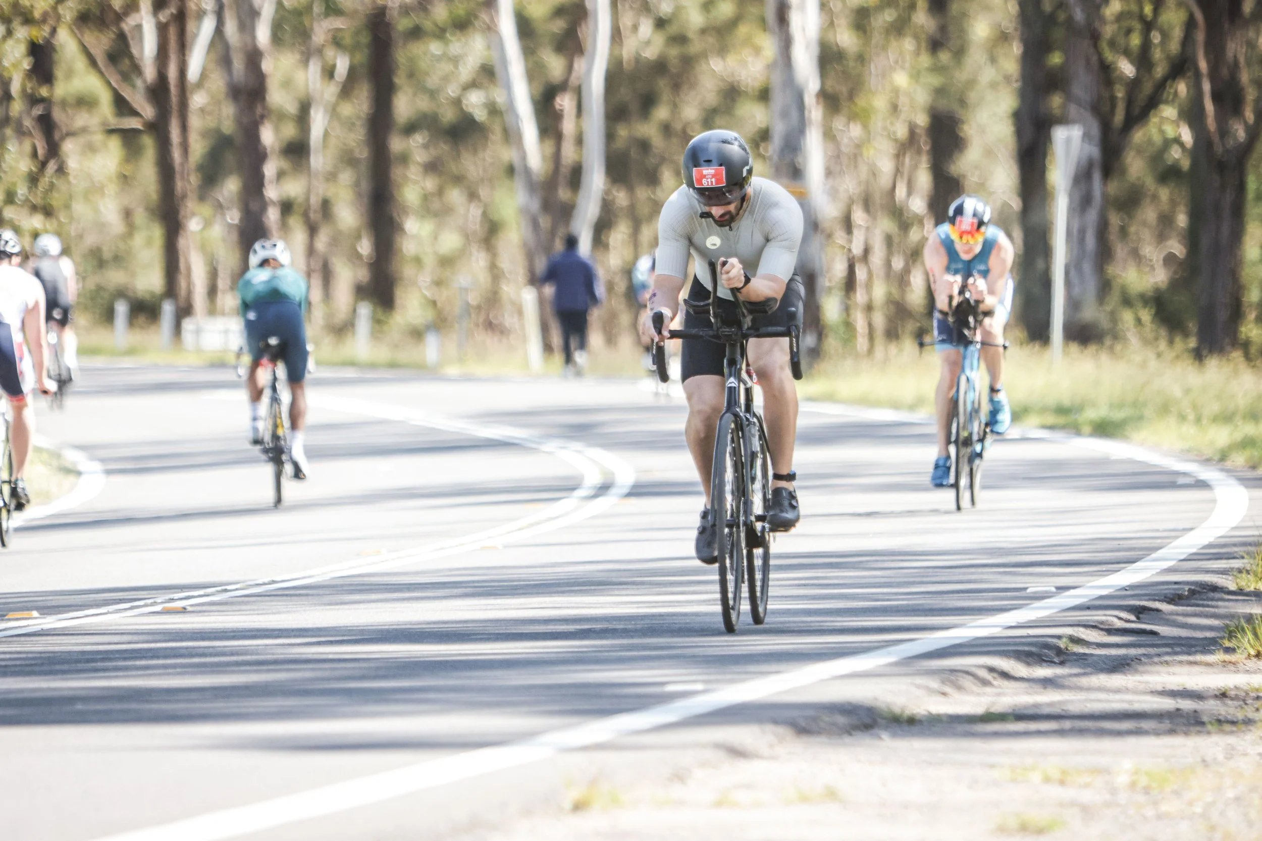 Ari Moushis PHYZFIT physio cyclist competing in triathlon Bexley North