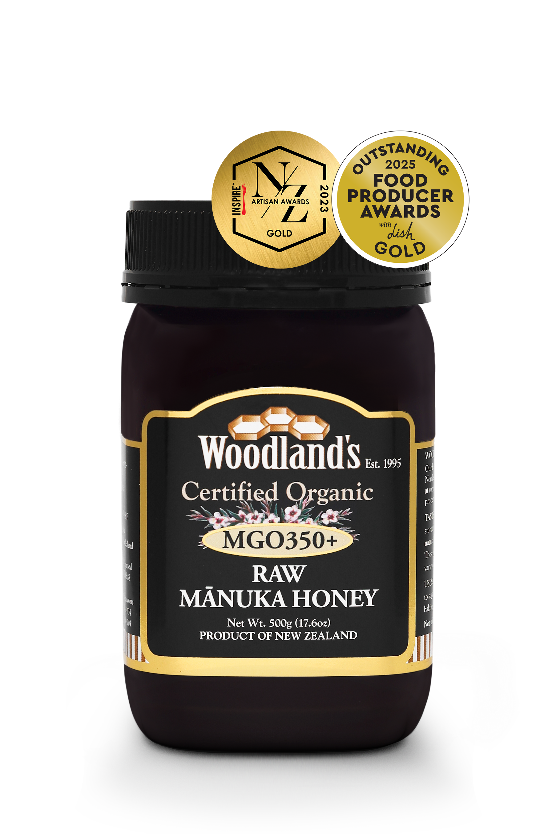 MGO350+ Organic Raw Mānuka Honey (500g)