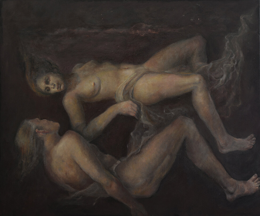 "Togetherness" oil on canvas  180x100