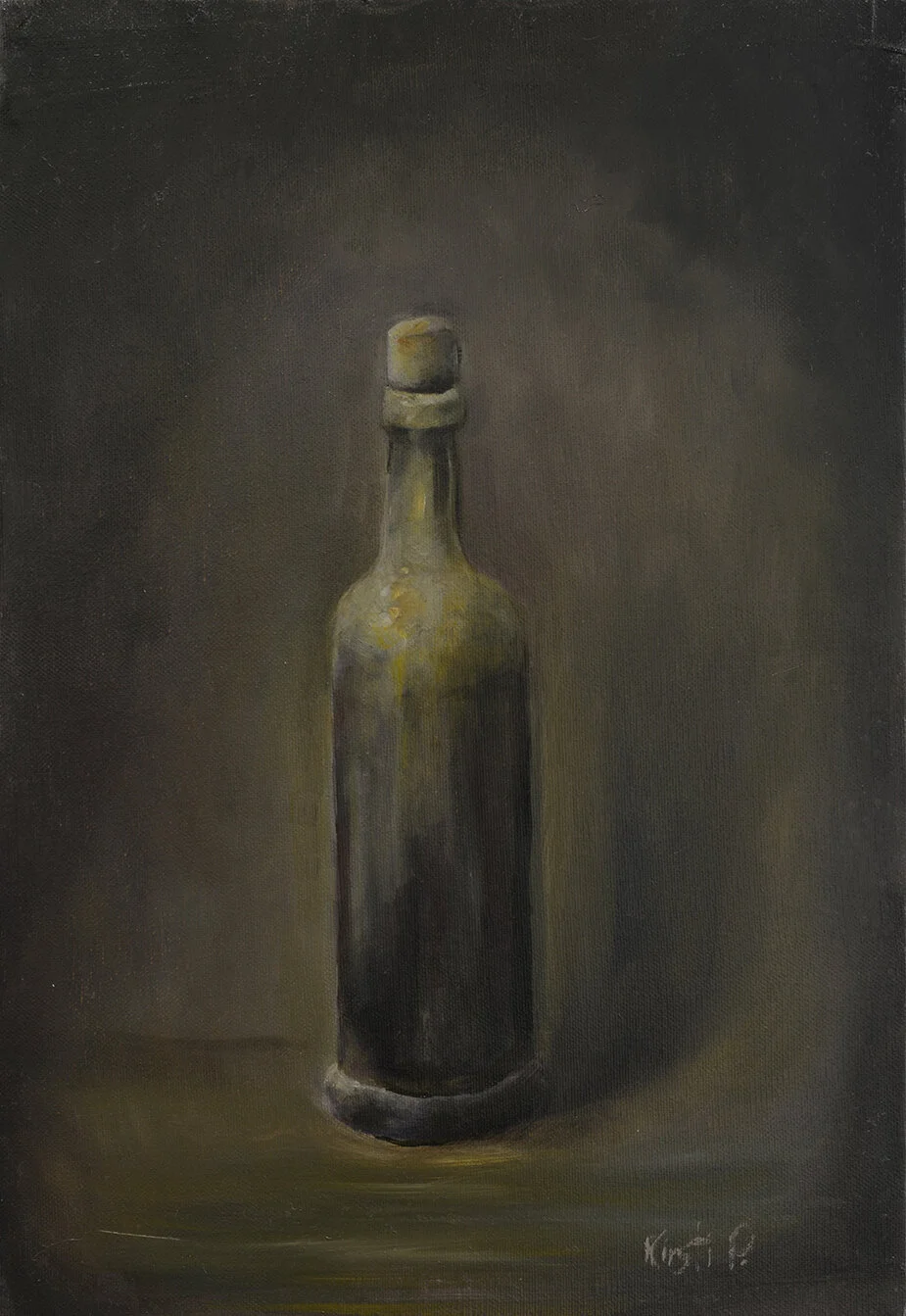"Old bottle"  oil on canvas  30x43cm