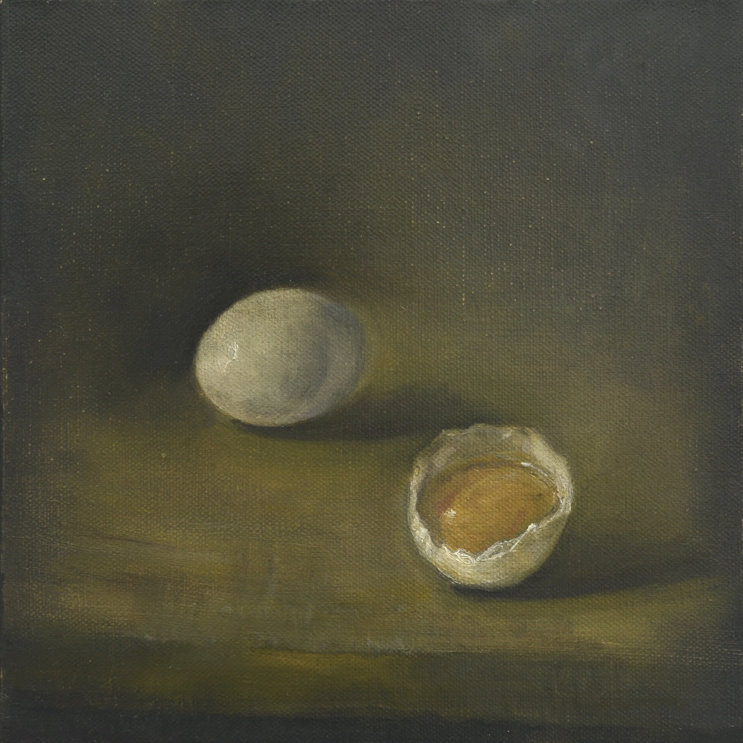 "An Egg"  oil on canvas  25x25cm  sold