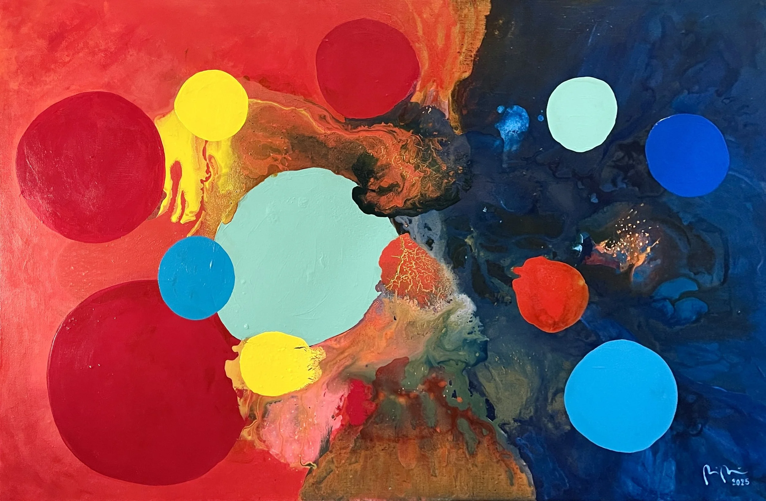 Näkyvä ja näkymätön / Visible and invisible, 2025, 150 x 100 cm