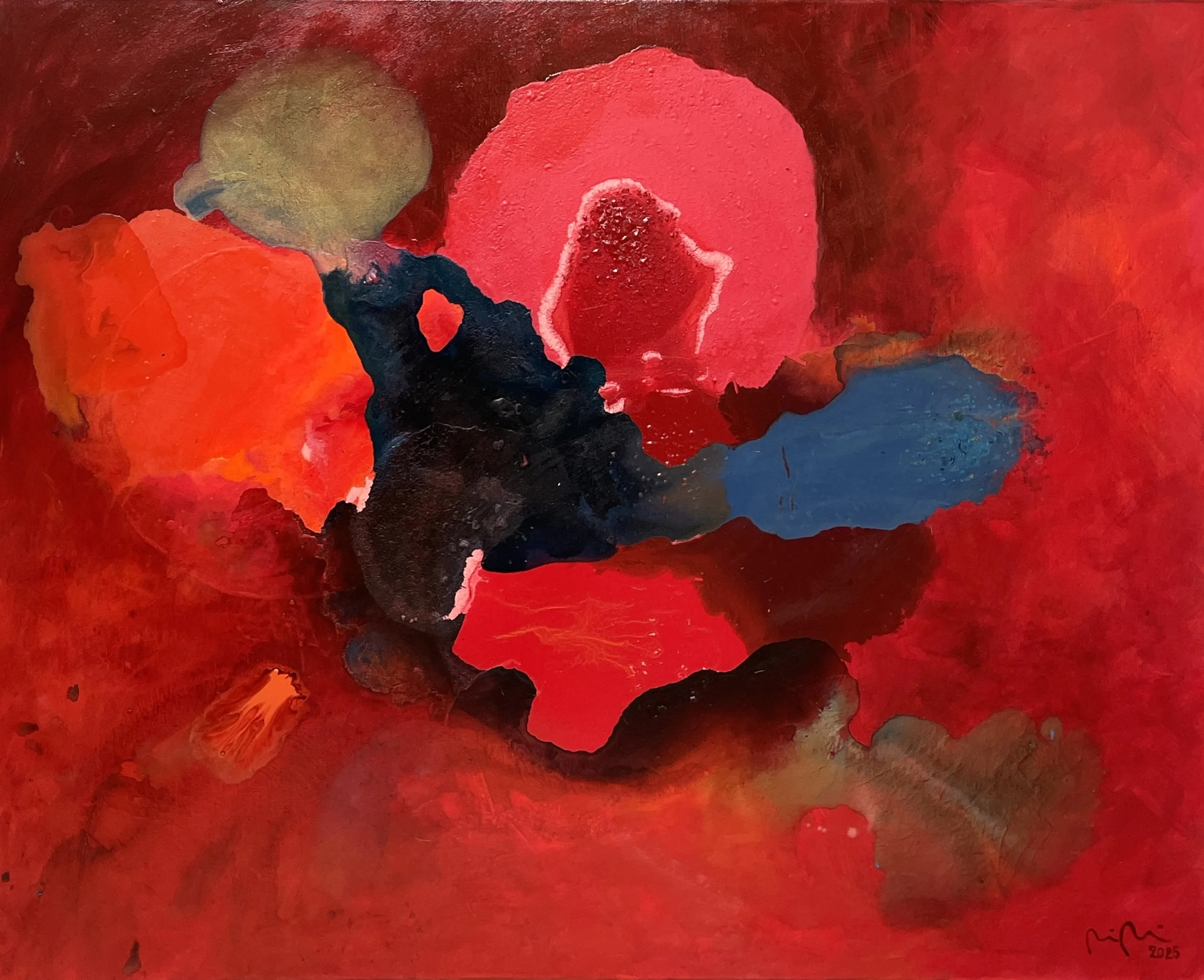 Kun kivetkin sulavat / When even the stones melt, 2025, 80 x 100 cm