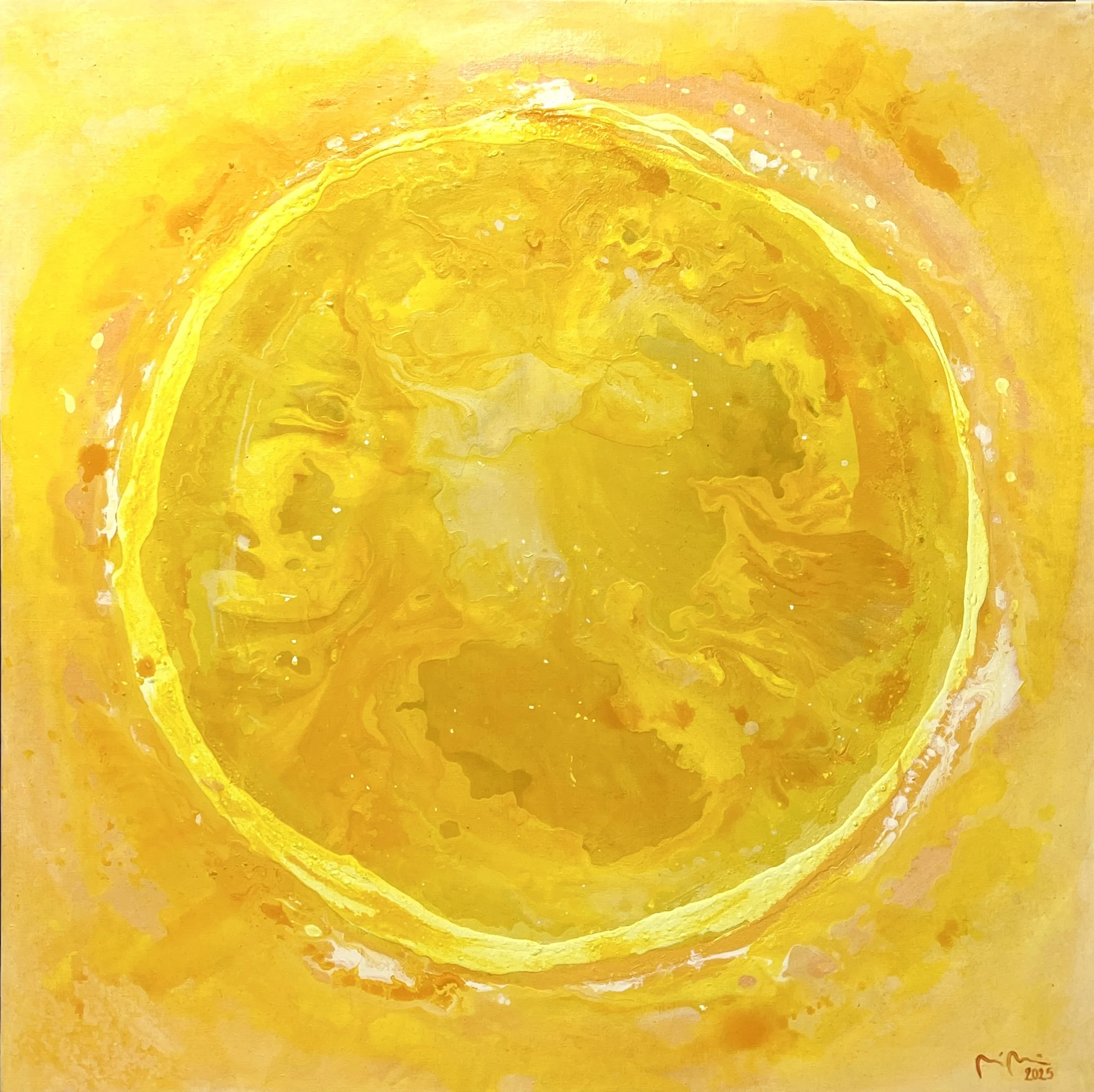 Auringon kehrä / The spinning of the sun, 2025, 100x 100 cm