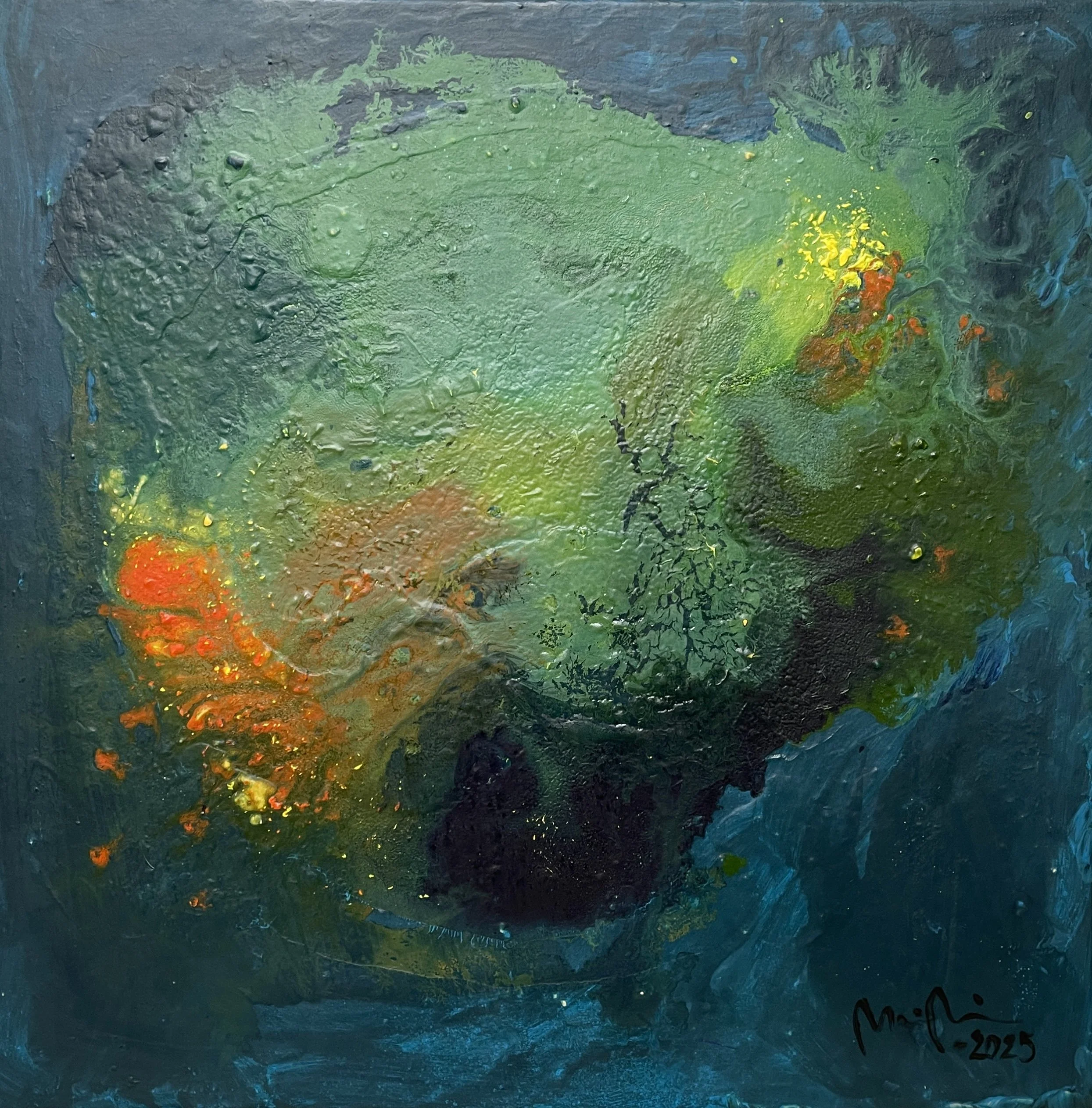 Rakkauslaulu sammaleelle ja jäkälälle / Love song for moss and lichen, 2025, 50 x 50 cm, SOLD