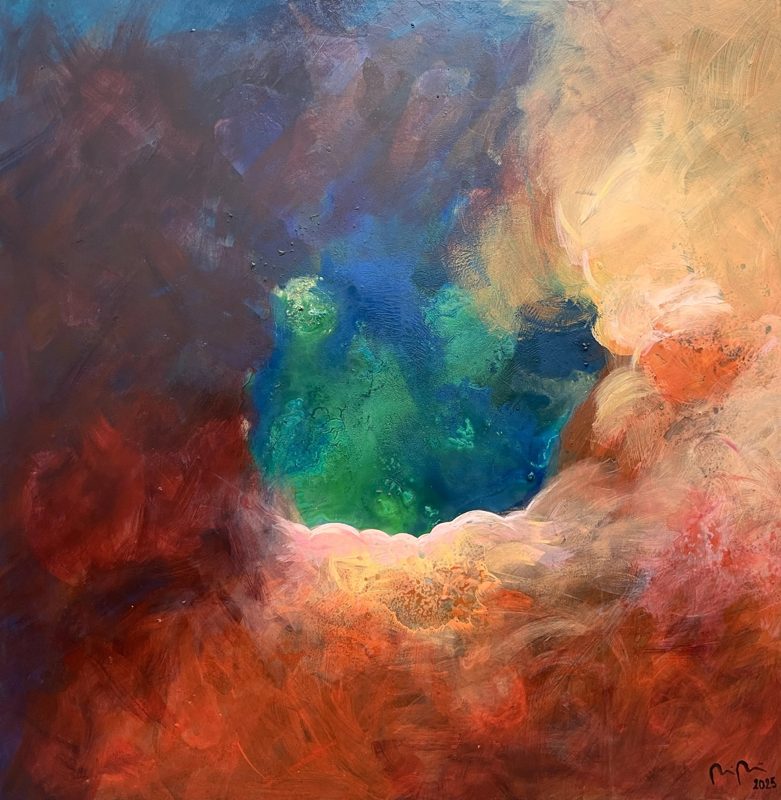 Kuin pehmeä syli / Like a soft embrace, 2025, 100 x 100 cm