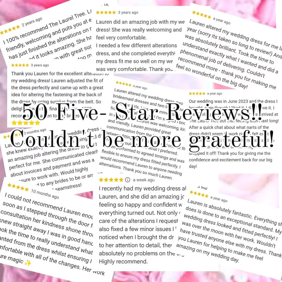 50 Five-Star Reviews! ⭐⭐⭐⭐⭐
I&rsquo;m beyond grateful to have reached this milestone&mdash;50 glowing reviews from the incredible brides I&rsquo;ve had the honor of working with.
Thank you from the bottom of my heart to everyone who has taken the tim