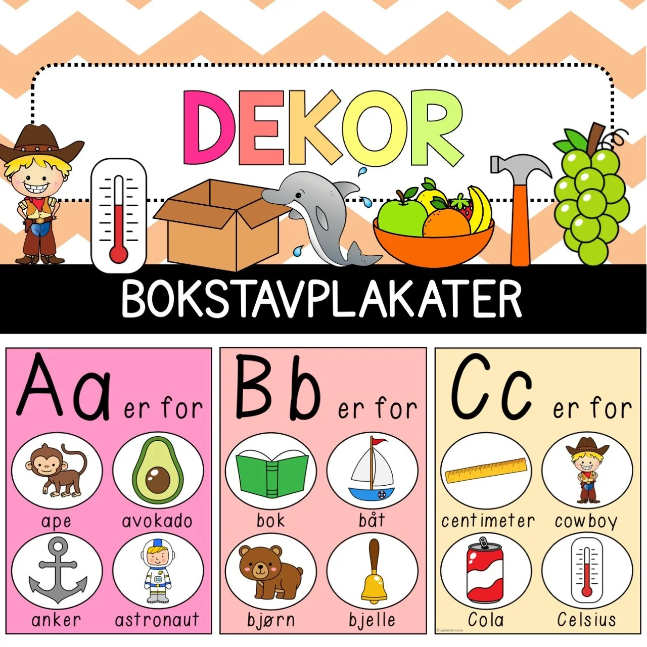 Bokstavplakater LaererVeronica