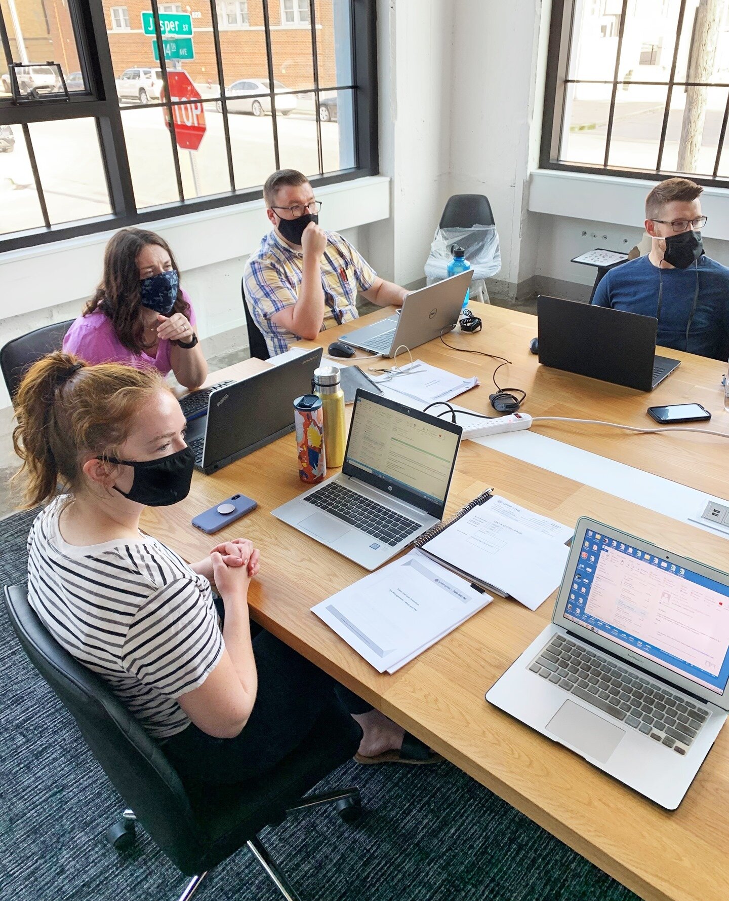 Although we are still mostly working from home, it&rsquo;s been great to (safely) get together in our new space for our weekly Epicor training sessions!