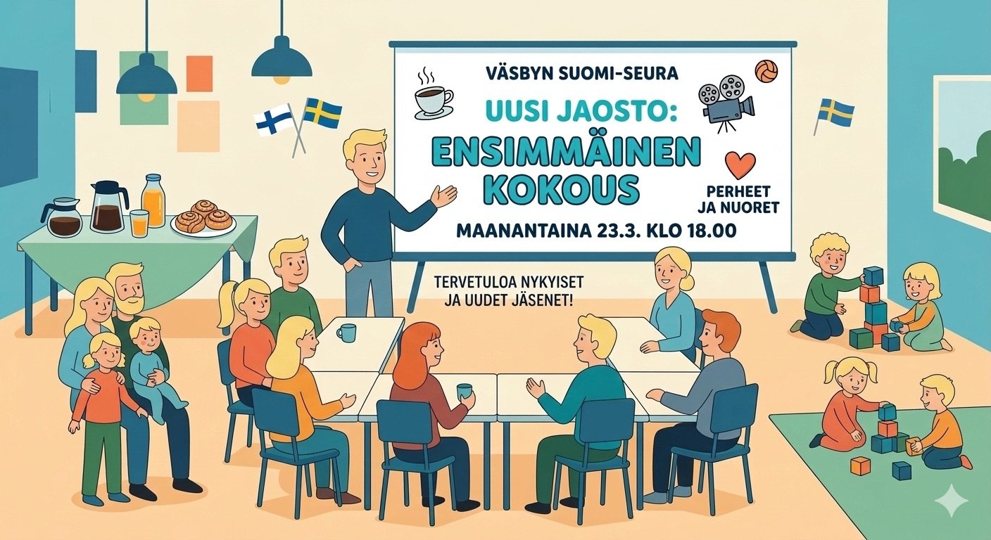 📣 Uutta virtaa Väsbyn Suomi-Seuraan – myös lapset ja nuoret mukaan!