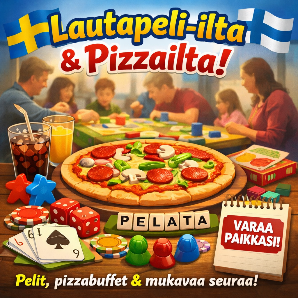 🎲🍕 Lautapeli-ilta koko perheelle! 🍕🎲