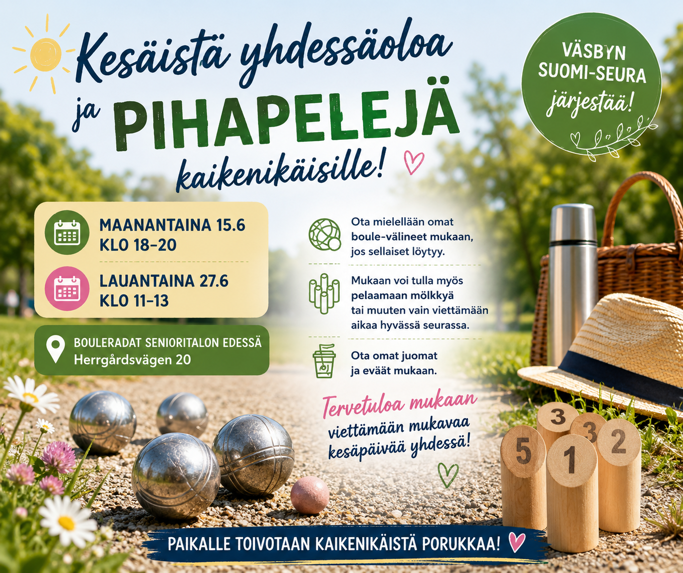 ☀️🎯 Kesäistä yhdessäoloa ja pihapelejä! 🎯☀️