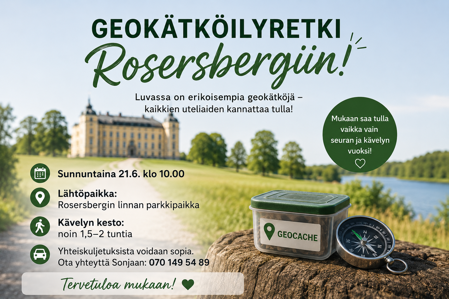 🎯 Geokätköilyretki Rosersbergiin 