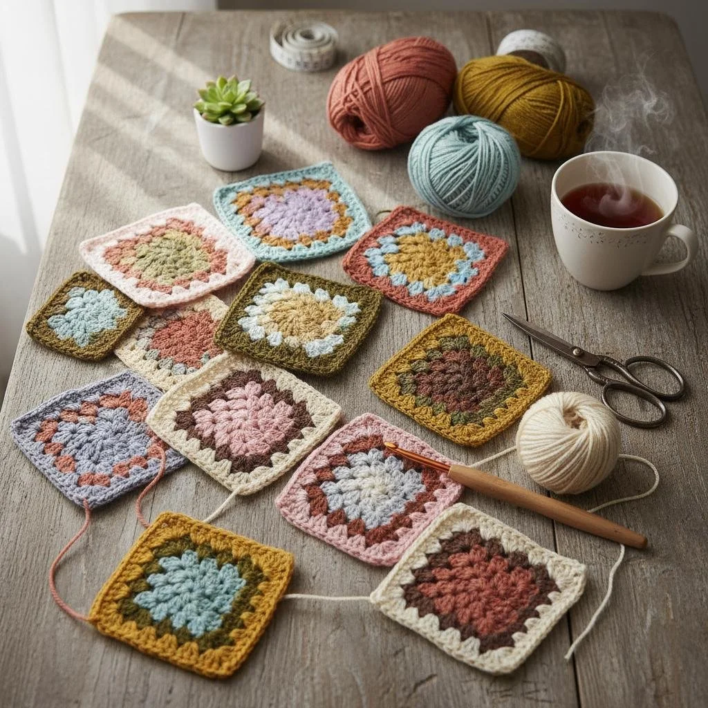 🧶 Sukupolvien silmukat - Suomi-seuran yhteinen mummonneliöviltti