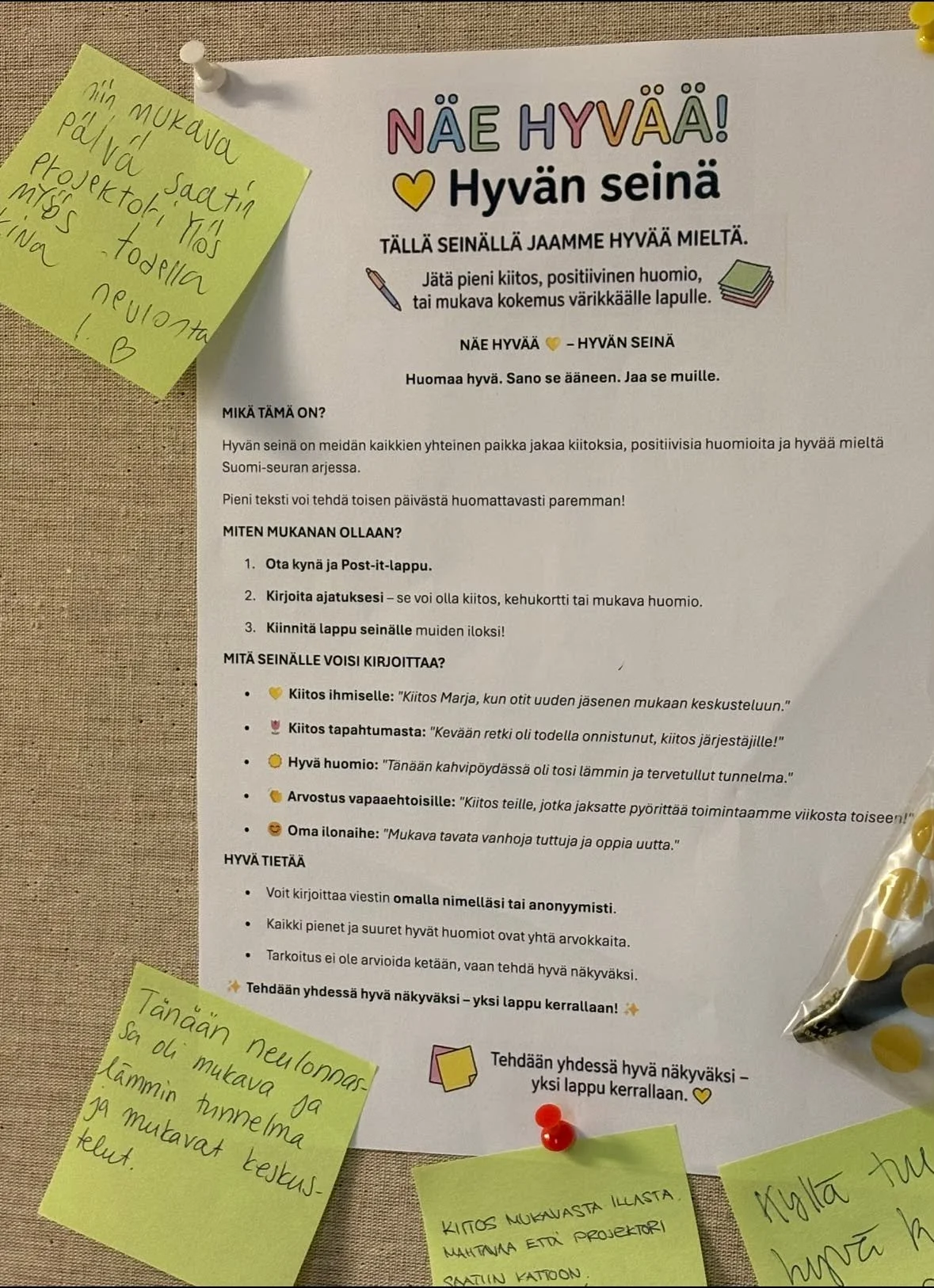 NÄE HYVÄÄ! – Meidän yhteinen Hyvän seinämme