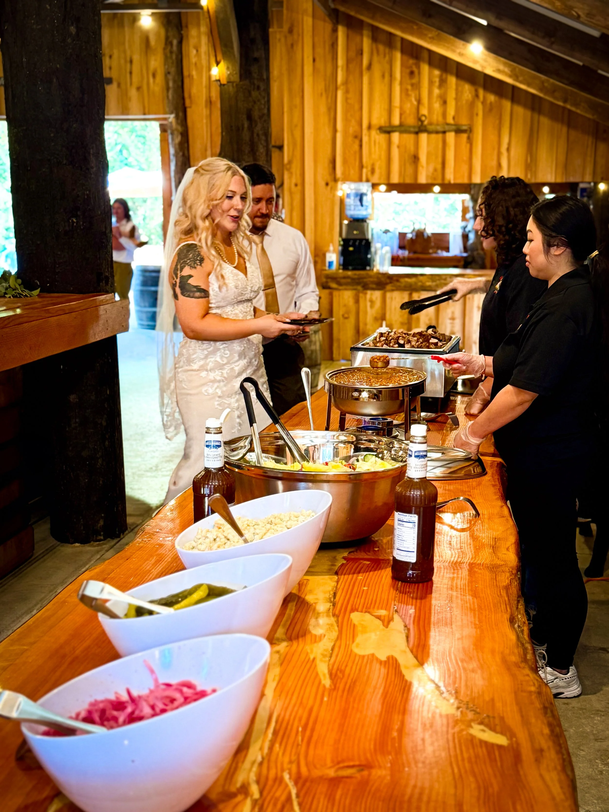 Wedding buffet service