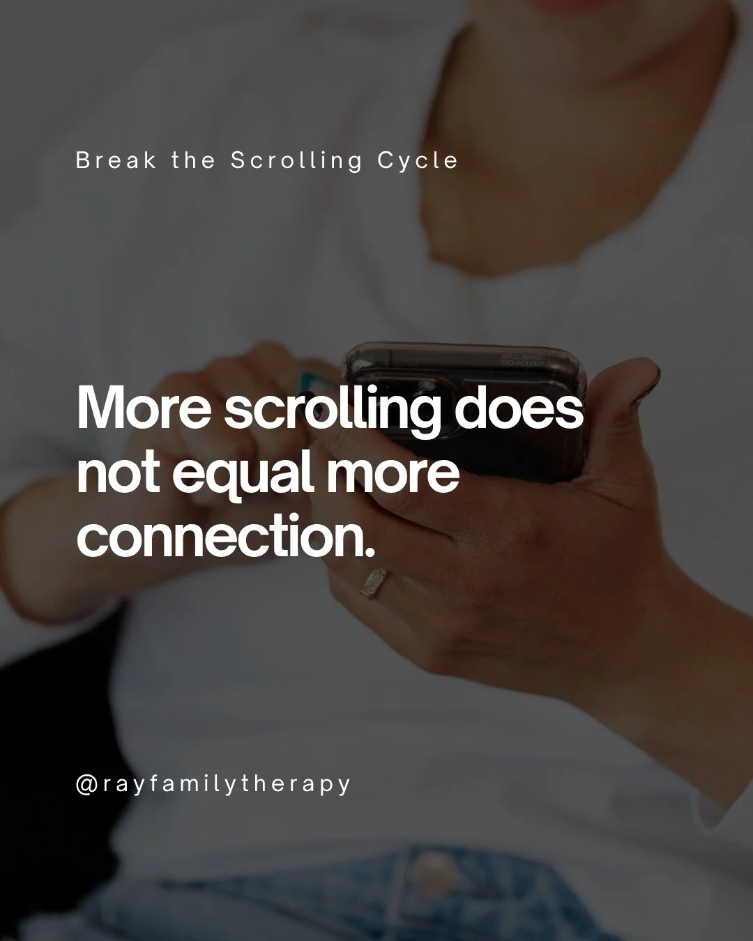 Technology has changed how we live and work, but constant screen time can quietly affect our mood, focus, and even our relationships. Setting small boundaries with scrolling can help you feel more grounded and engaged in your day to day life.

📱 (28
