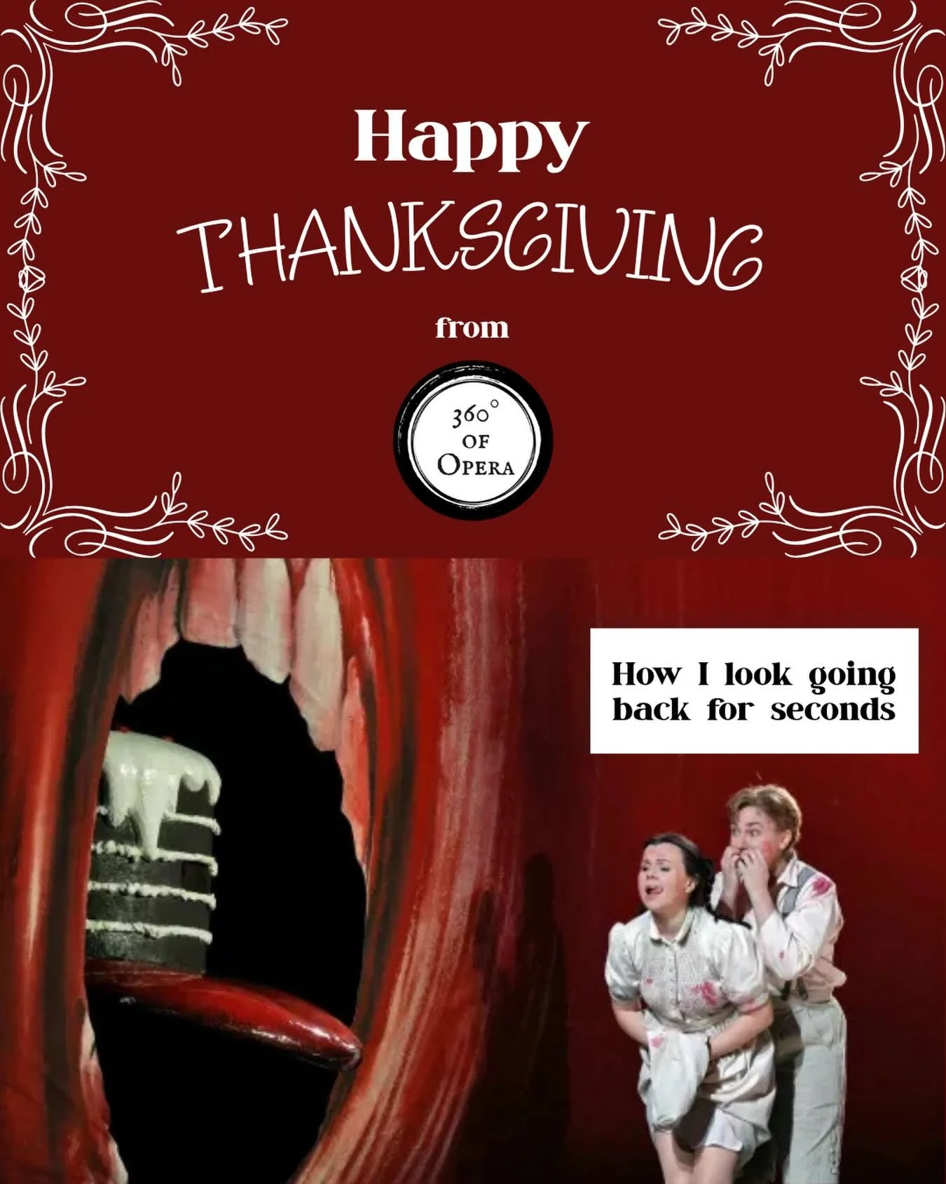 Happy Thanksgiving from 360 of Opera! 🦃🥧🍂

We hope your tables are graced with lots of yummy food and you're surrounded by loved ones. Let us know how and where you're celebrating in the comments!

📸: @metopera 

#operasingersofinstagram #opera #