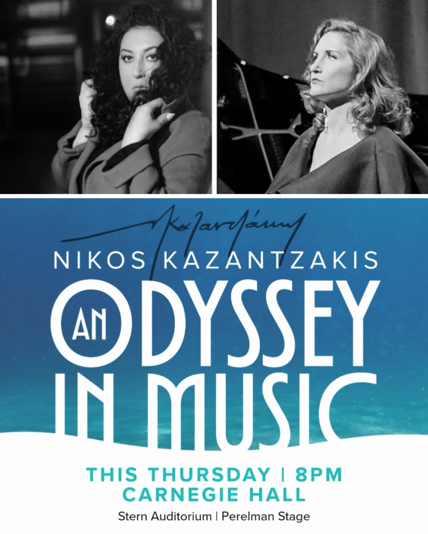 💙 @360ofopera on double duty today!

🇬🇷 Very excited to be back at @carnegiehall and reconnect with the @greeknationalopera team on its first visit to New York! The Greek National Opera joins celebrations marking the Stavros Niarchos Foundation&rs
