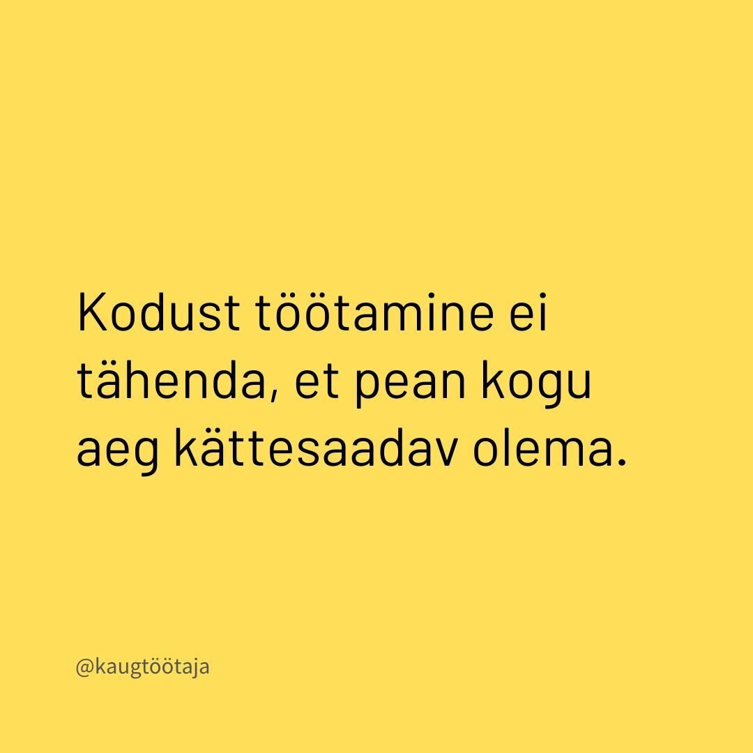 T&ouml;&ouml;aja reguleerimine kaugt&ouml;&ouml;l on keerulisem kui kontoris k&auml;ies. Kontoris on tavaliselt kindel kollektiivne t&ouml;&ouml;r&uuml;tm (nt. 9-17), kuid kaugt&ouml;&ouml;l peame tegema uued kokkulepped ning ennast ise distsiplineer