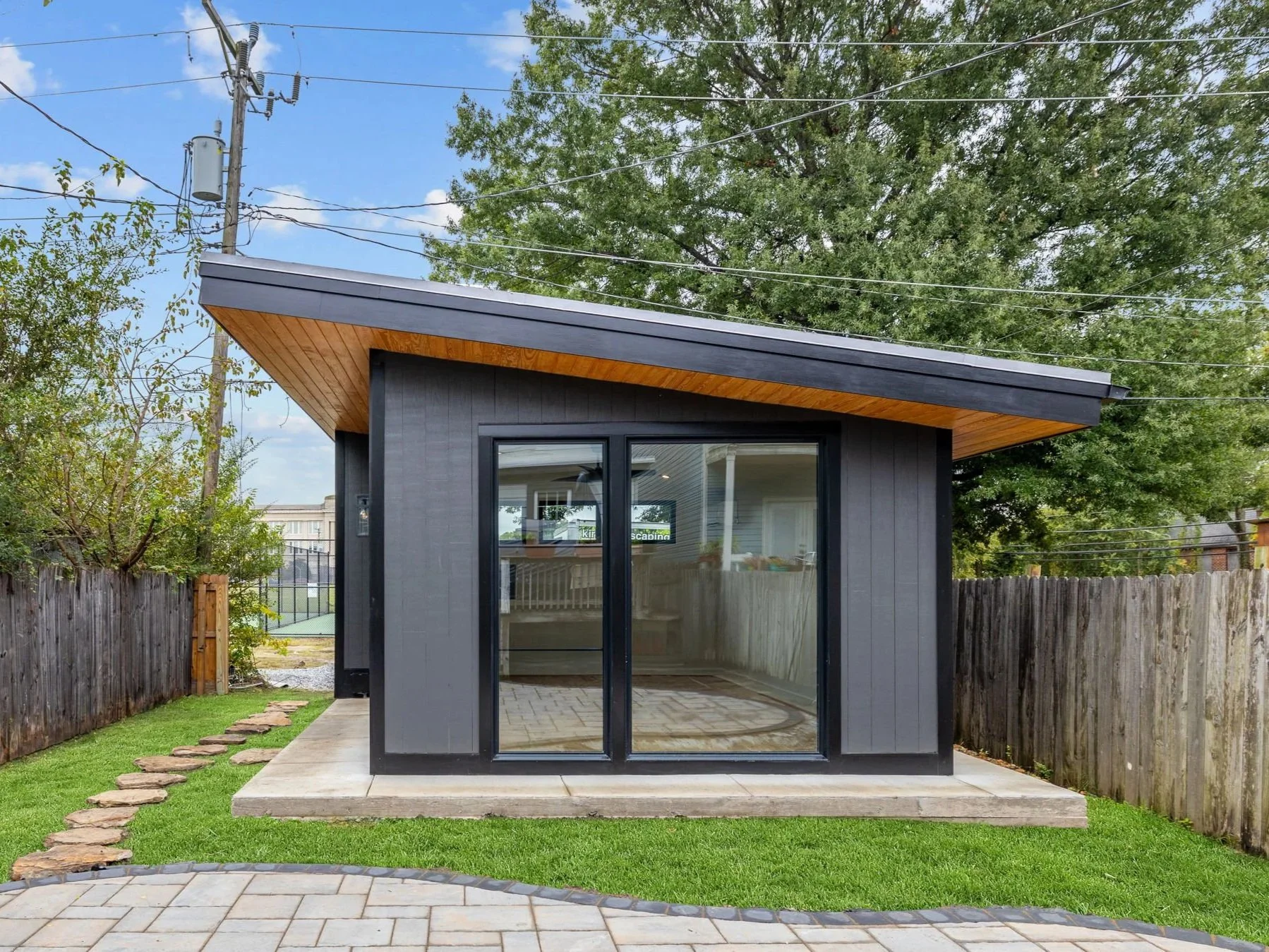 Detached modern office build by Cardiff Custom Construction in Church Hill Richmond Virginia