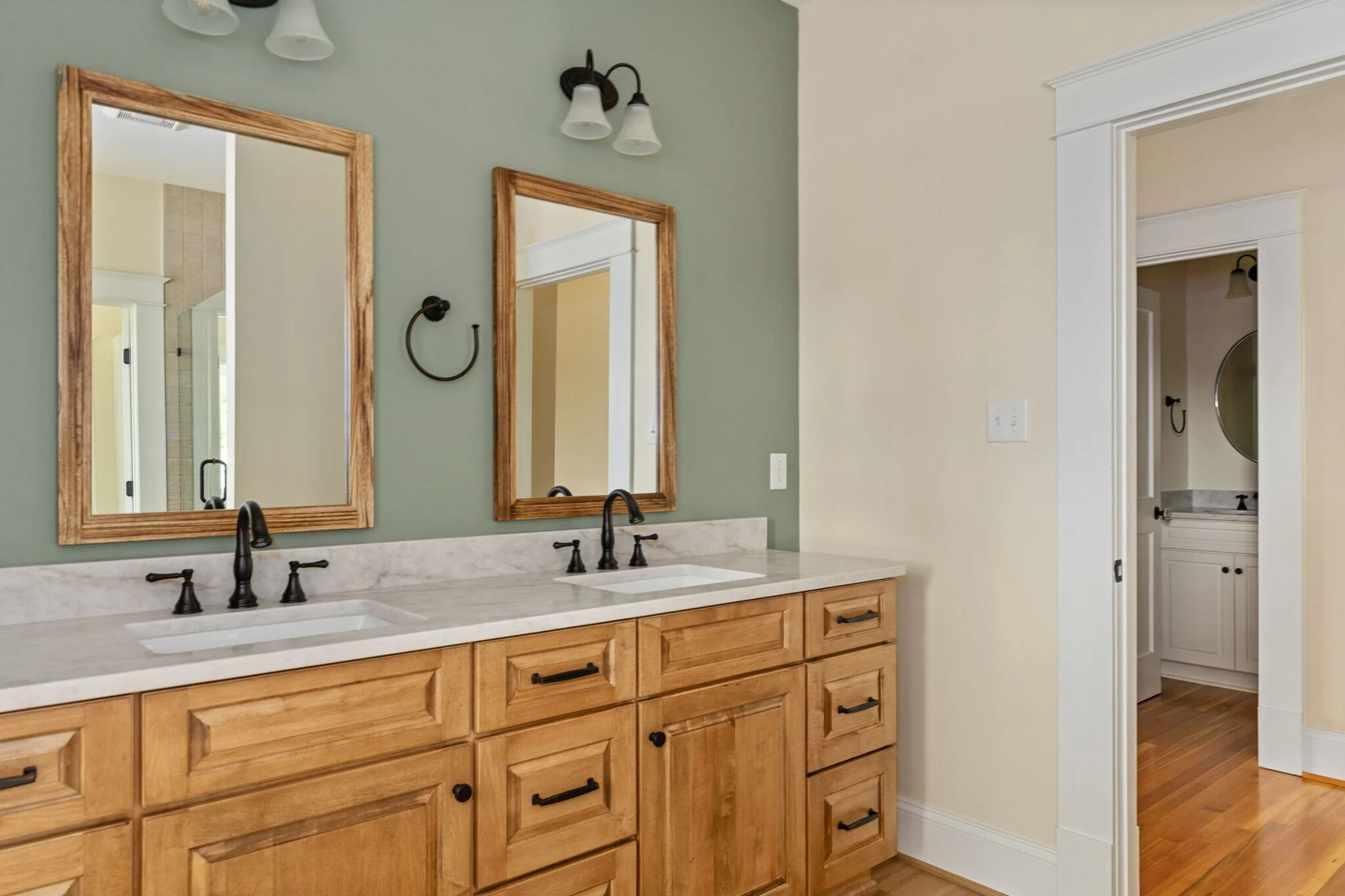 Layered with rustic details that give the space just the right amount of farmhouse charm, this new primary bathroom is one of our favorite spaces in the farmhouse project.

Swipe for the full reveal&hellip;
.
Buckingham County Remodel | Buckingham Co