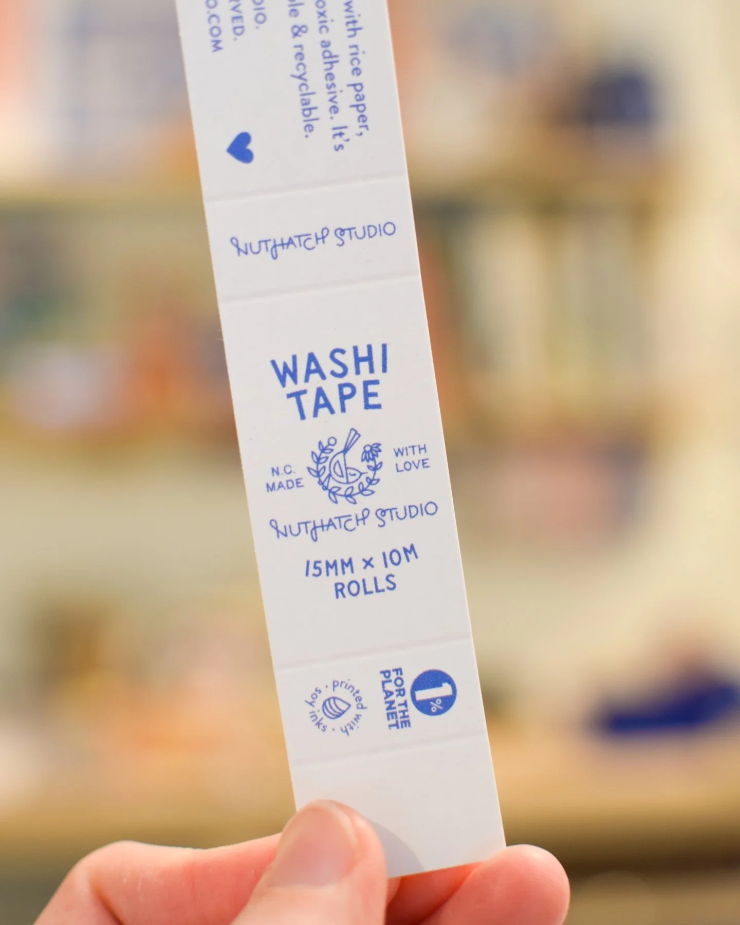 ✨ New washi tape labels! I've been slowly updating my packaging with some refreshed designs (especially to highlight my 1% Percent for the Planet member badge!). Packaging can be unnecessarily wasteful so I tried a bajillion different things for my w