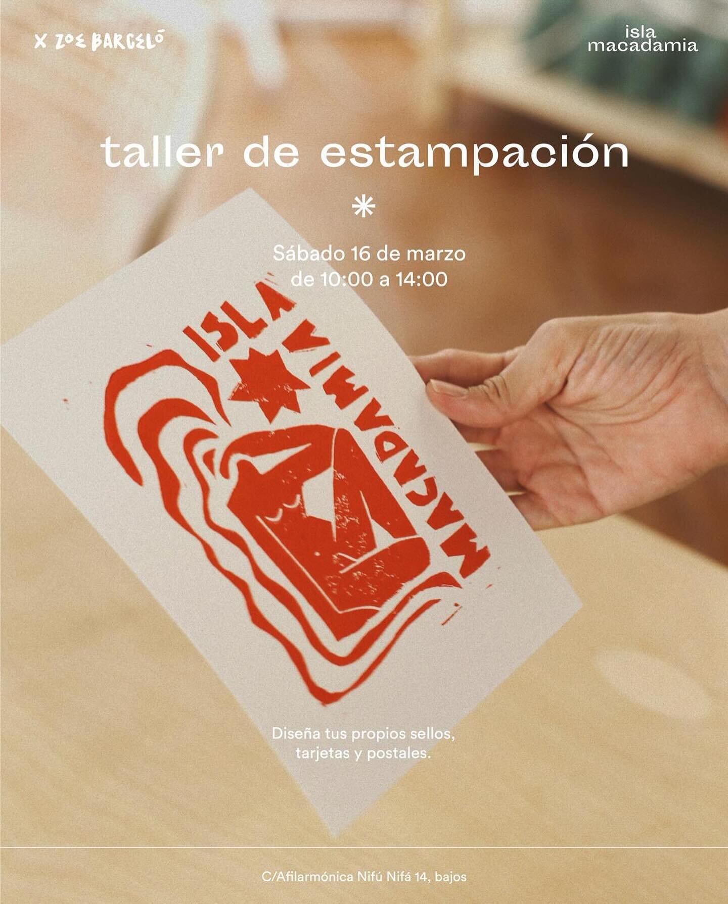 Os comparto el proceso completo del taller de estampaci&oacute;n y el precioso trabajo que hizo Miri en @islamacadamia 🌴

1. Dibujamos (vale traerlo pensado de casa 😏)
2. Calcamos.
3. Tallamos.
4. Entintamos.
5. &iexcl;Imprimimos! 

Aprende el proc