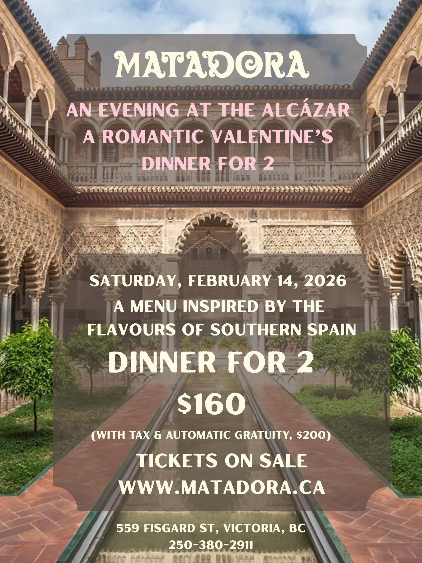 💕💕Valentine&rsquo;s Day is just around the corner, and we&rsquo;d love to have you celebrate with us! 💕💕

A romantic meal with flavours inspired by Southern Spain. 

Tickets available through the link in our bio, resy, or through our website. 
🇪