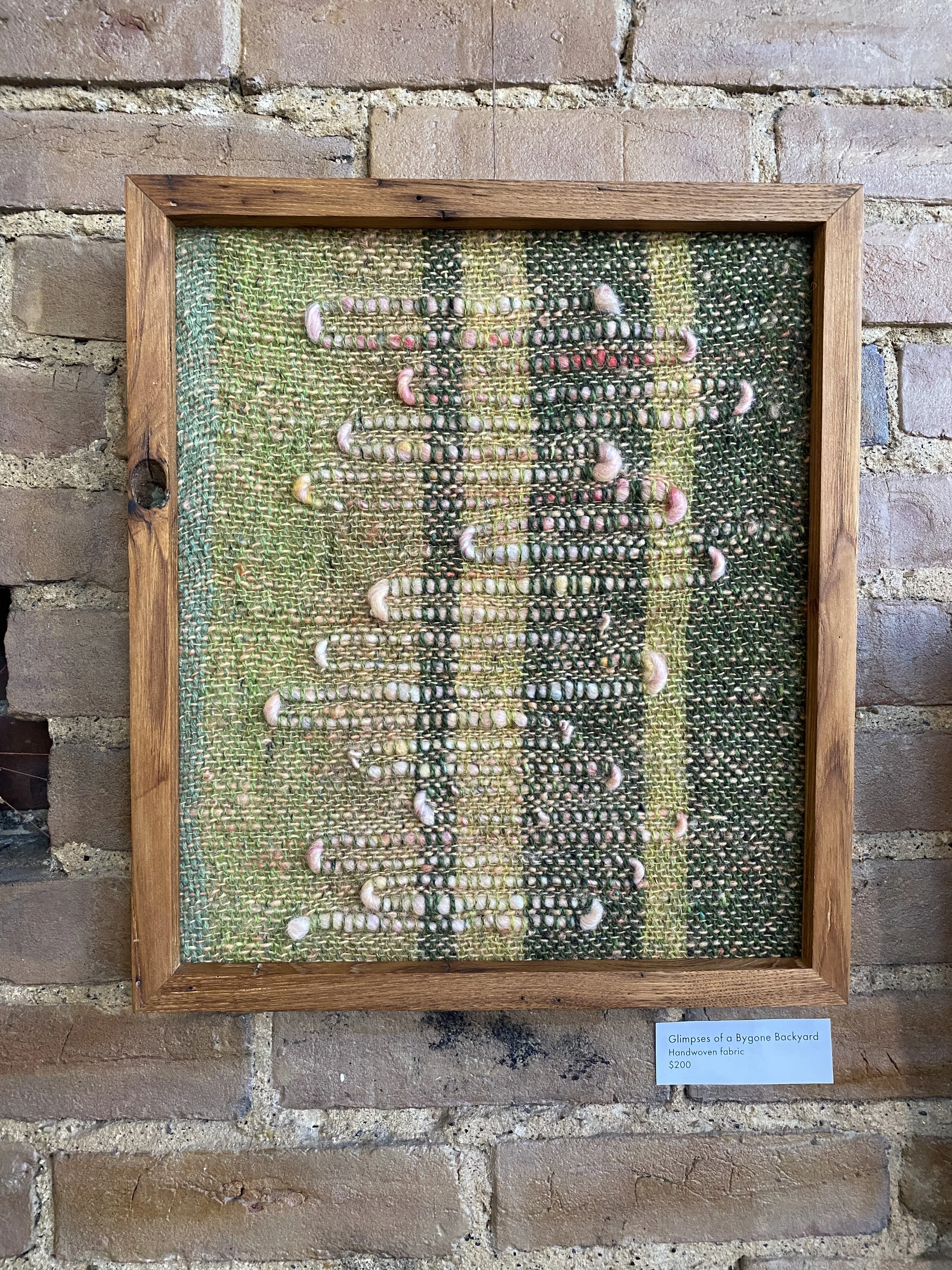 Glimpses of a Bygone Backyard | handwoven fabric | 2025