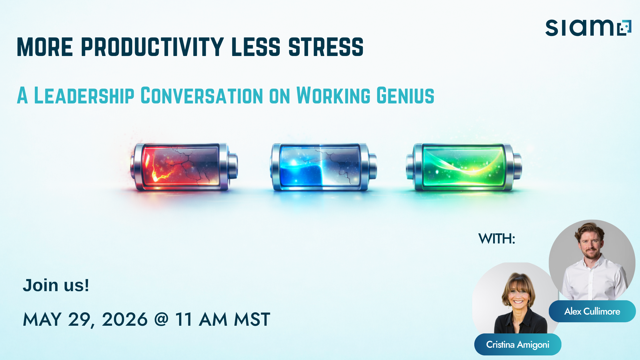 More Productivity Less Stress: A Leadership Conversation on Working Genius