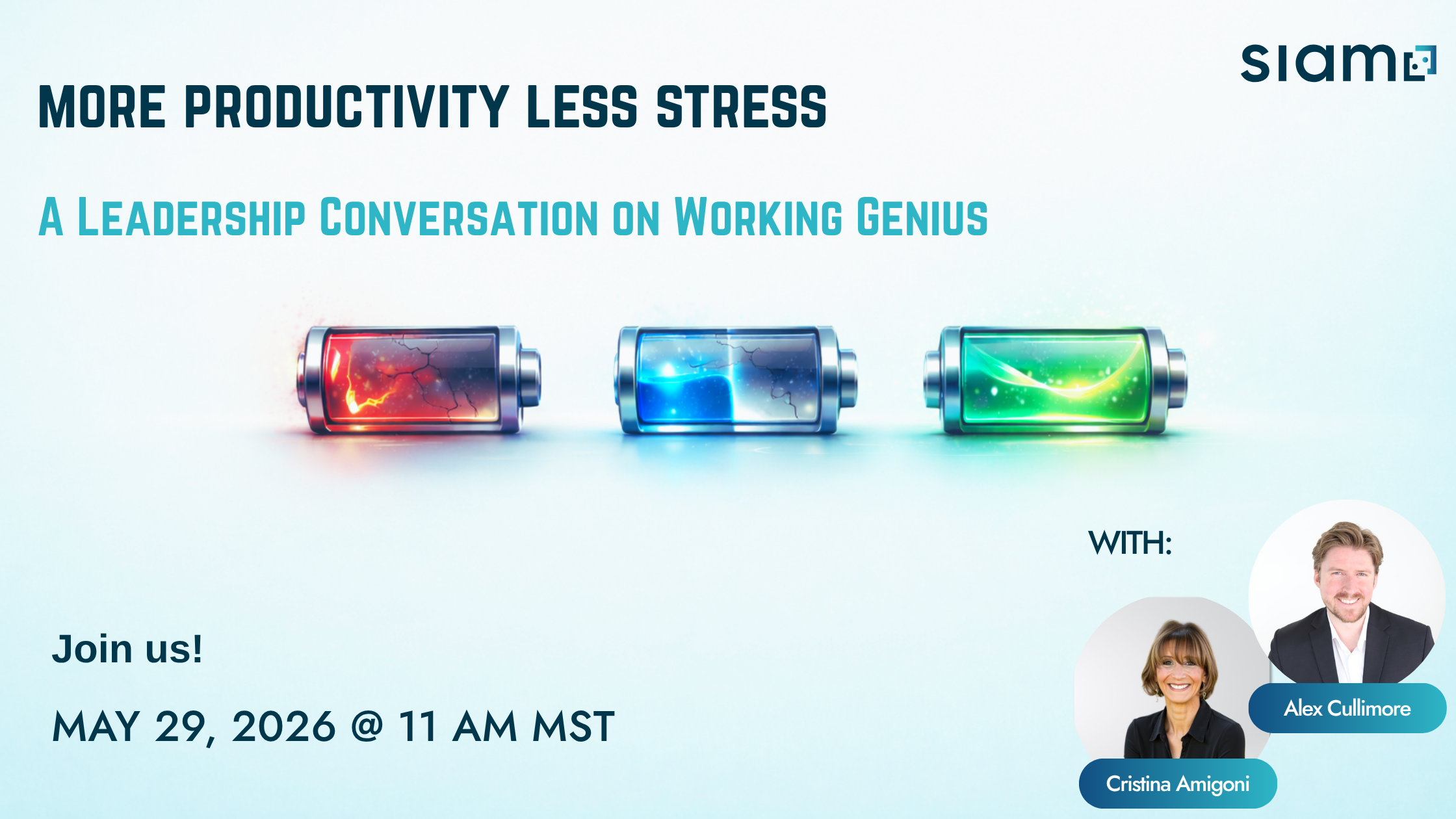 More Productivity Less Stress: A Leadership Conversation on Working Genius