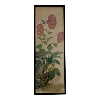 antique-japanese-edo-period-1603-1868-hand-painted-butterfly-chrysanthemums-beetle-framed-art-4021.webp