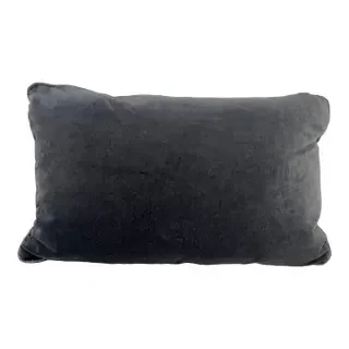 Custom Kerry Joyce Velvet Lumbar Decorative Pillow With Contrasting Linen Welt