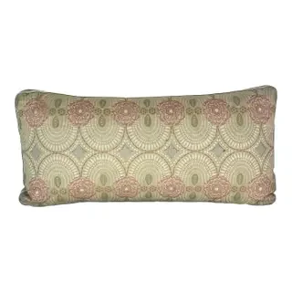 Raoul Textile Amijao Fabric Celery Green Samuel & Sons Trim Lumbar Pillow