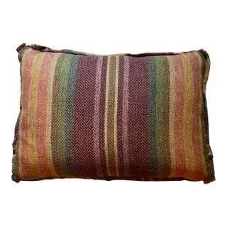 Classic Cloth Kilburnie Pattern Striped Wool Lumbar Pillow