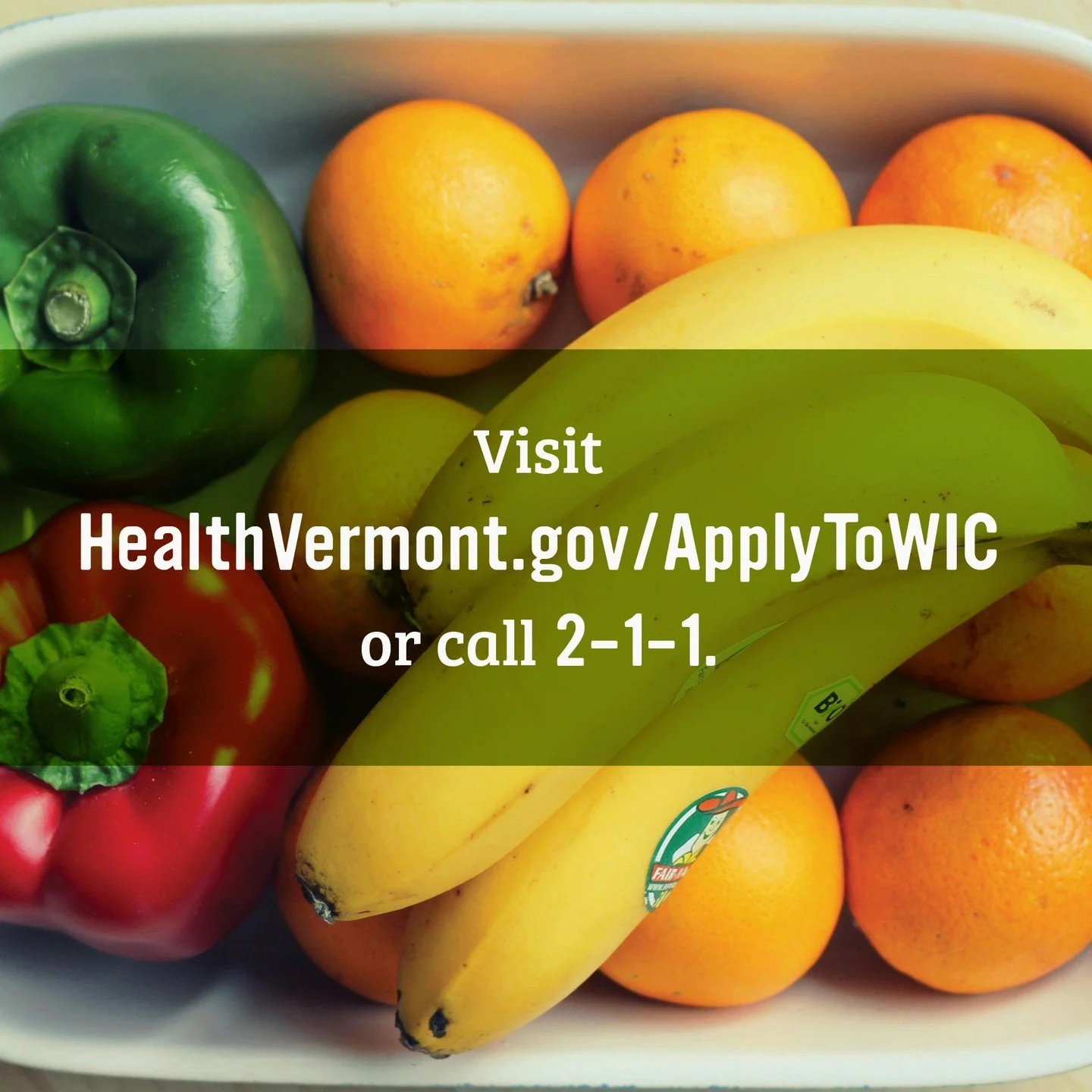 Need support putting food on the table? You're not alone. 

Many Vermonters don't know that they qualify to receive WIC benefits. This program can provide help with purchasing fruits and vegetables, nutrition education, breastfeeding support and comm