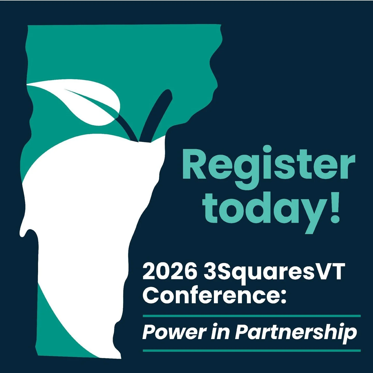 Registration is now open for the 2026 3SquaresVT Conference! 🍏📱

We hope you can join Hunger Free Vermont, the Department for Children and Families, and partners from across the state for our free, one-day, virtual conference on September 23, 2026.
