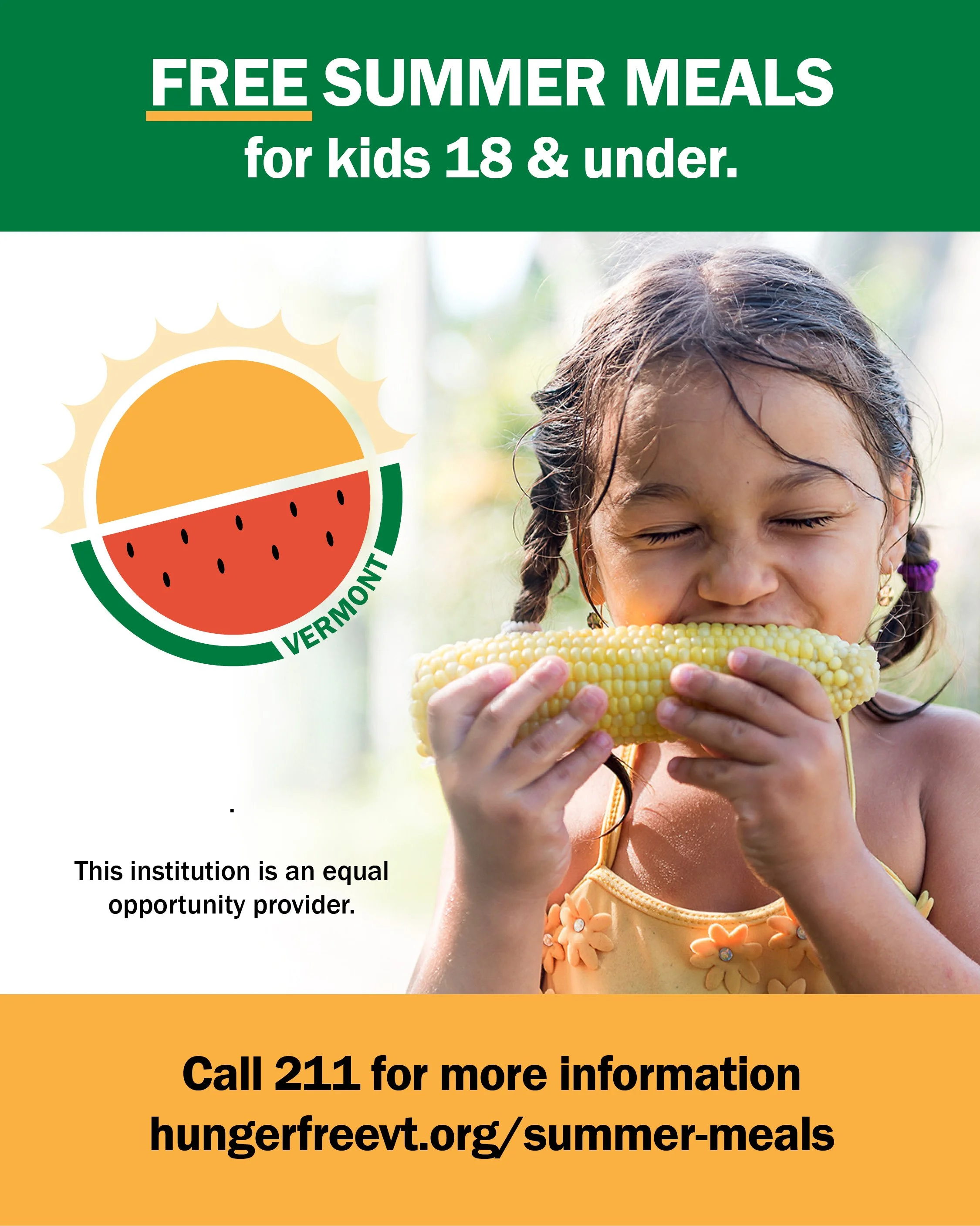 Vermont Summer Meals Outreach Materials — Hunger Free Vermont