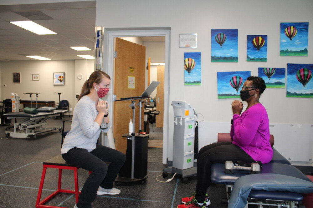 Ms Hattie with Sarah Russell, DPT Patient Success Story NC Center for Physical Therapy.jpg.jpg