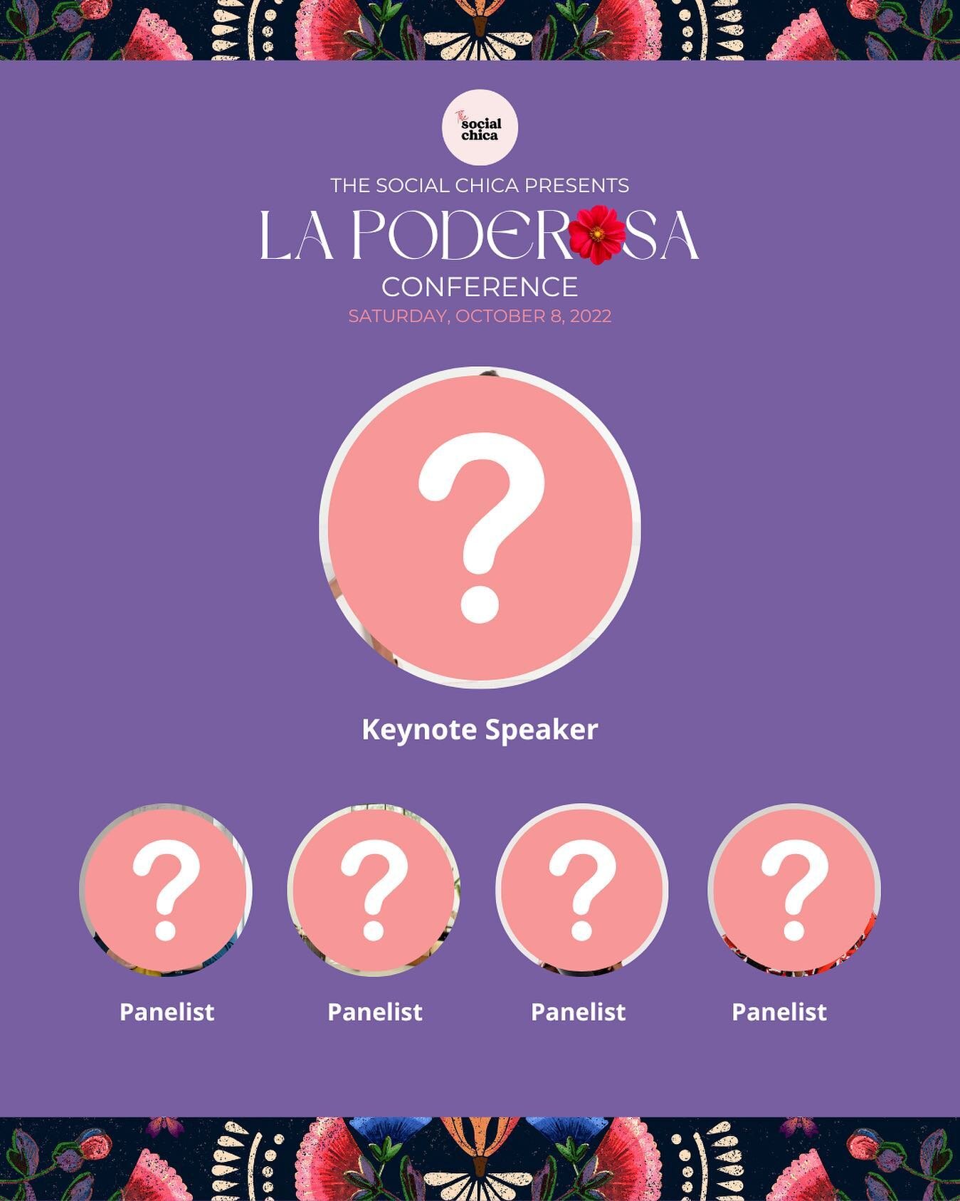 Who&rsquo;s ready for us to announce the keynote speaker &amp; panelists for #LaPoderosa Conference? 🤩 Full details dropping next week! ✨