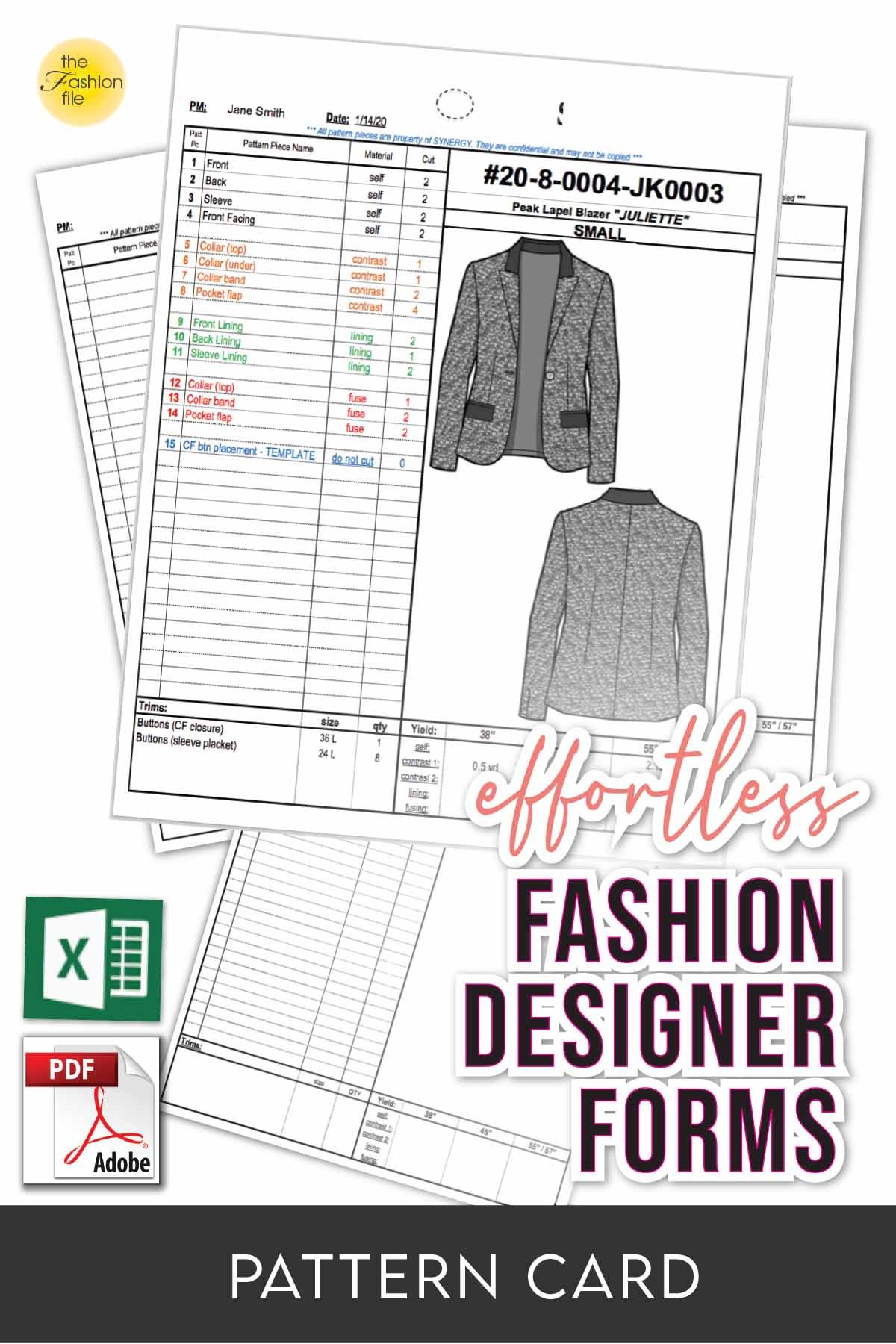 Fashion Pattern Card Template