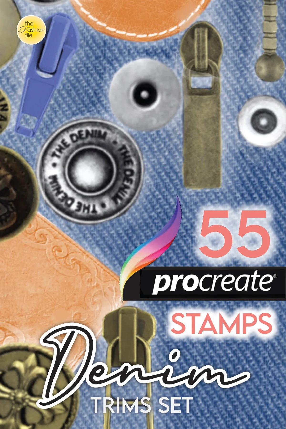 Procreate Denim Trims Set — The Fashion File