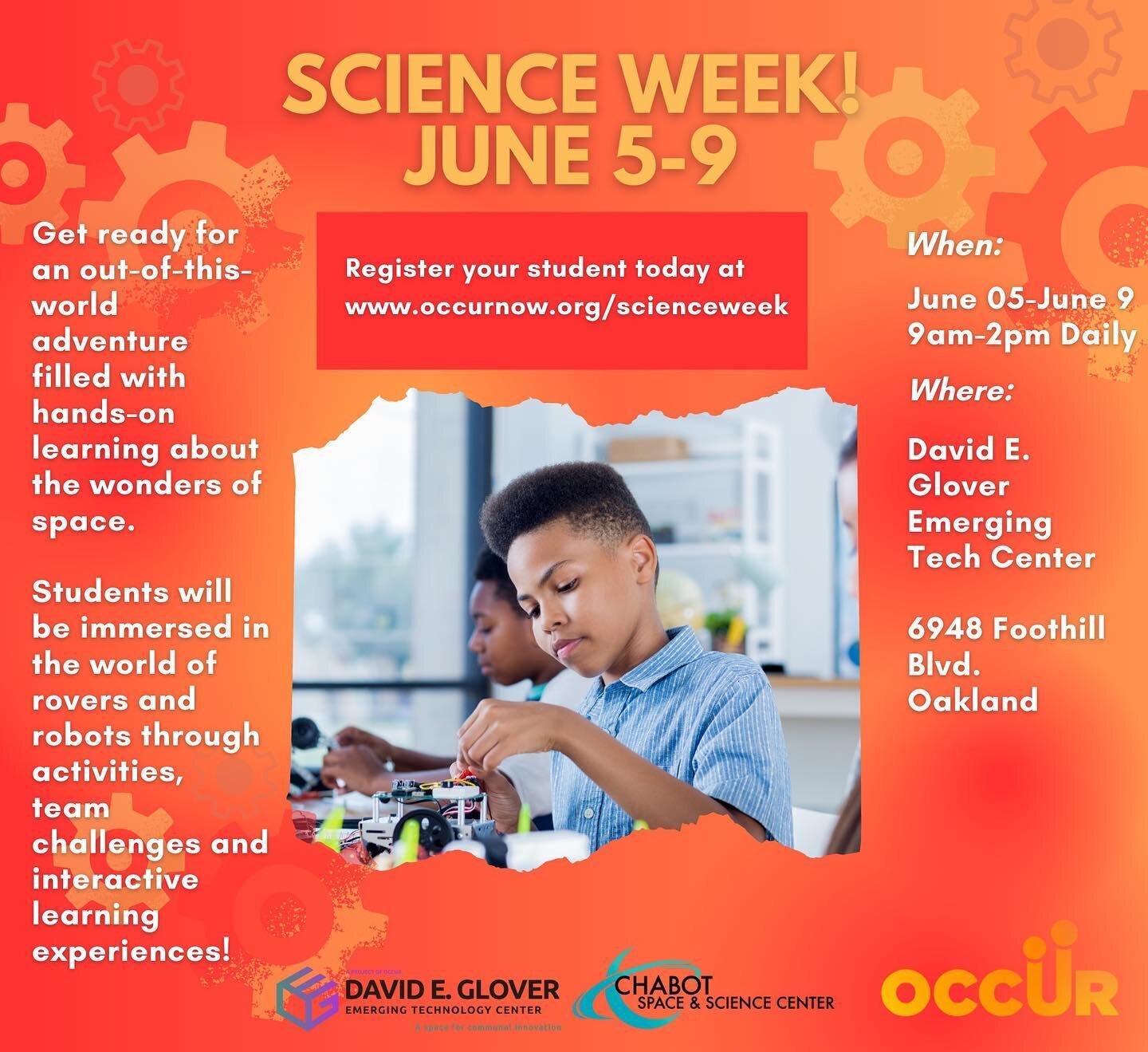 Science Week is here! Get ready for an out-of-this-world adventure filled with hands-on learning about the wonders of space. Students will be immersed in the world of rovers and robots through activities, team challenges and interactive learning expe