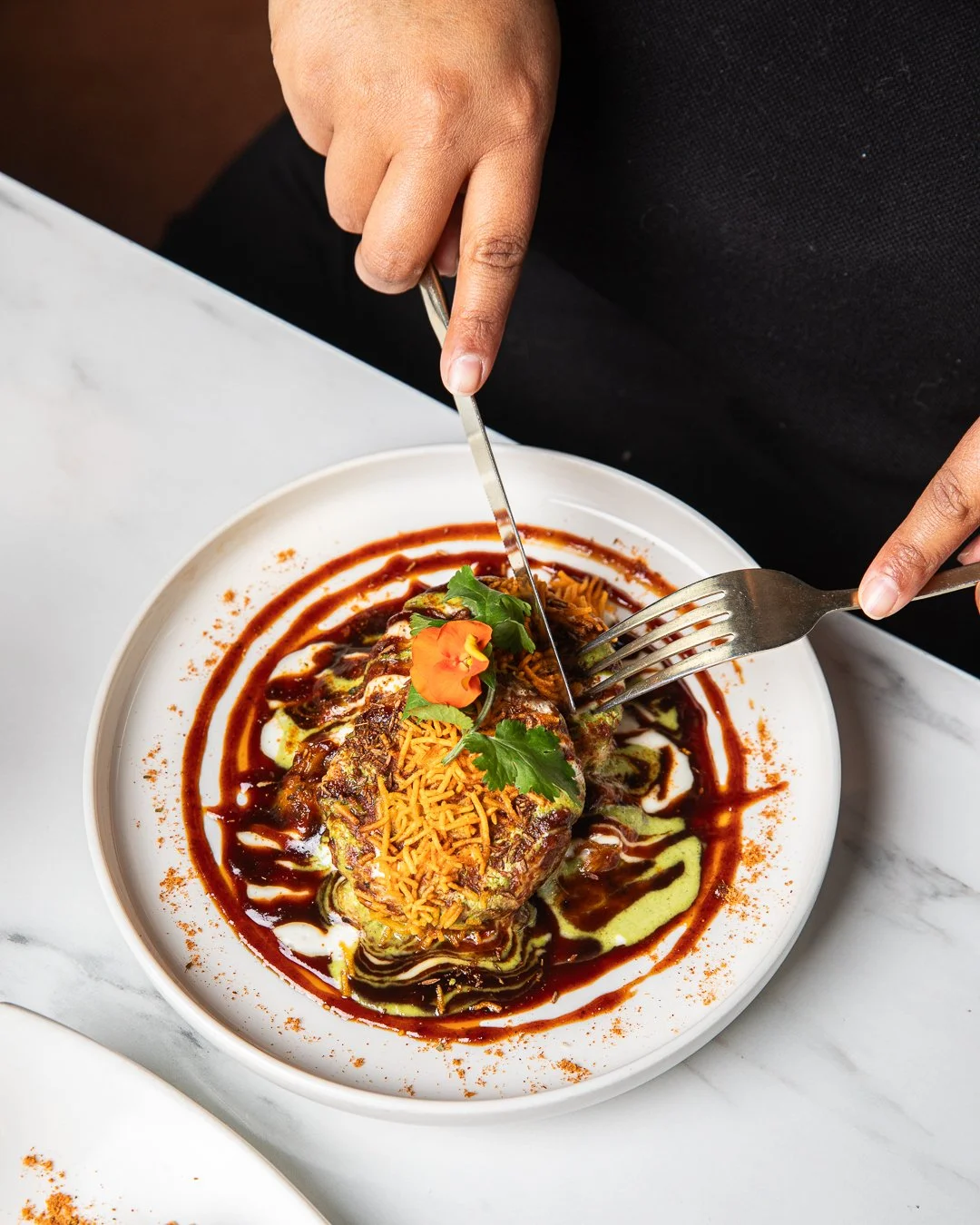 Aloo tikki chaat at Masti Indian Restaurant, Fitzroy
