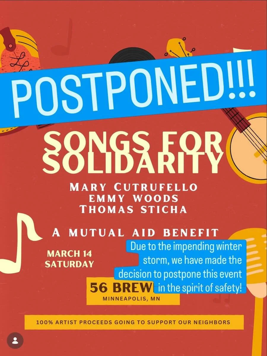 Rescheduled: Songs For Solidarity