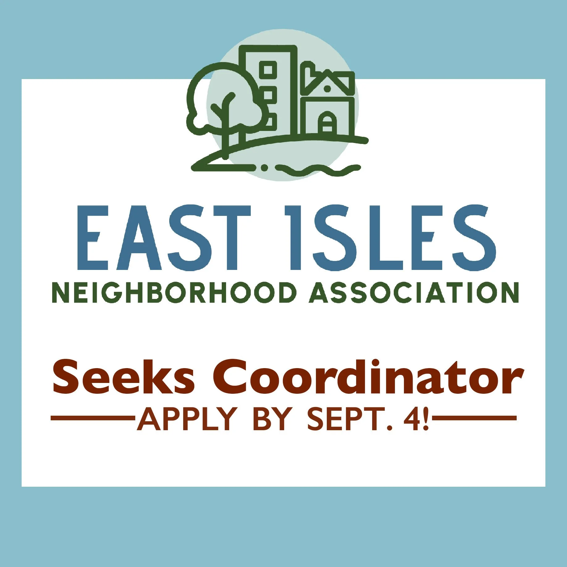 East Isles Seeks Coordinator!
