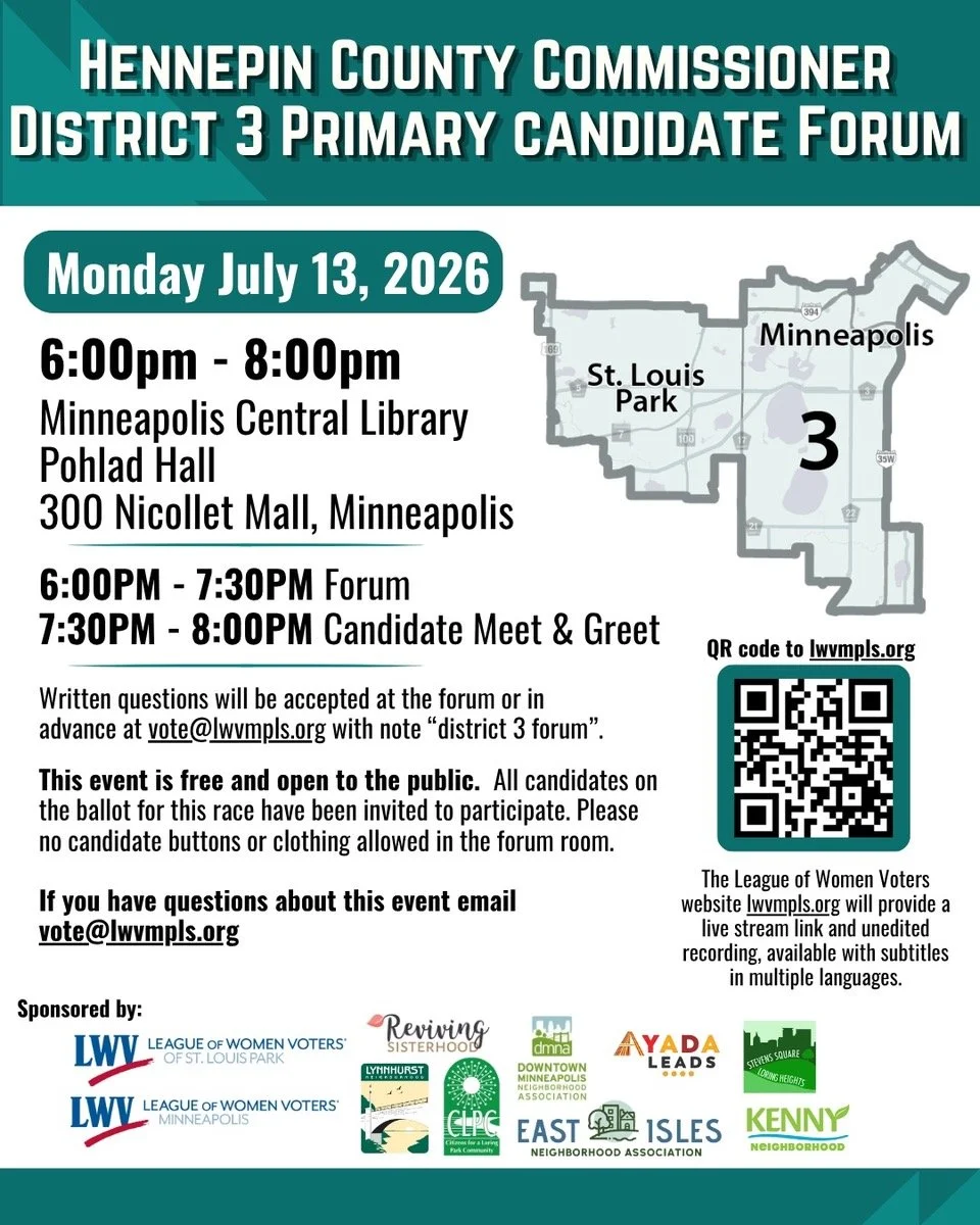 Hennepin Co. Commissioner D-3 Candidate Forum